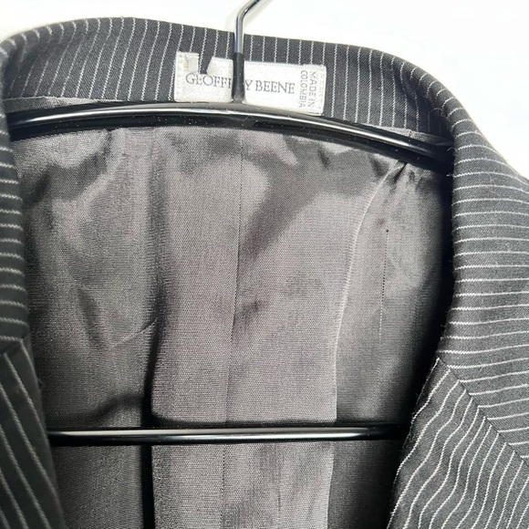 Geoffrey Beene new suit jacket black size 46 L 100% wool. MN41 - Picture 6 of 7